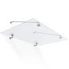 Door Awning Taurus 3 ft. x 5 ft. Silver Structure & Clear Glazing