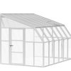 Solarium SunRoom Kit 8 ft. x 12 ft. White Structure & Hybrid Glazing
