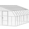 Solarium SunRoom Kit 8 ft. x 18 ft. White Structure & Hybrid Glazing