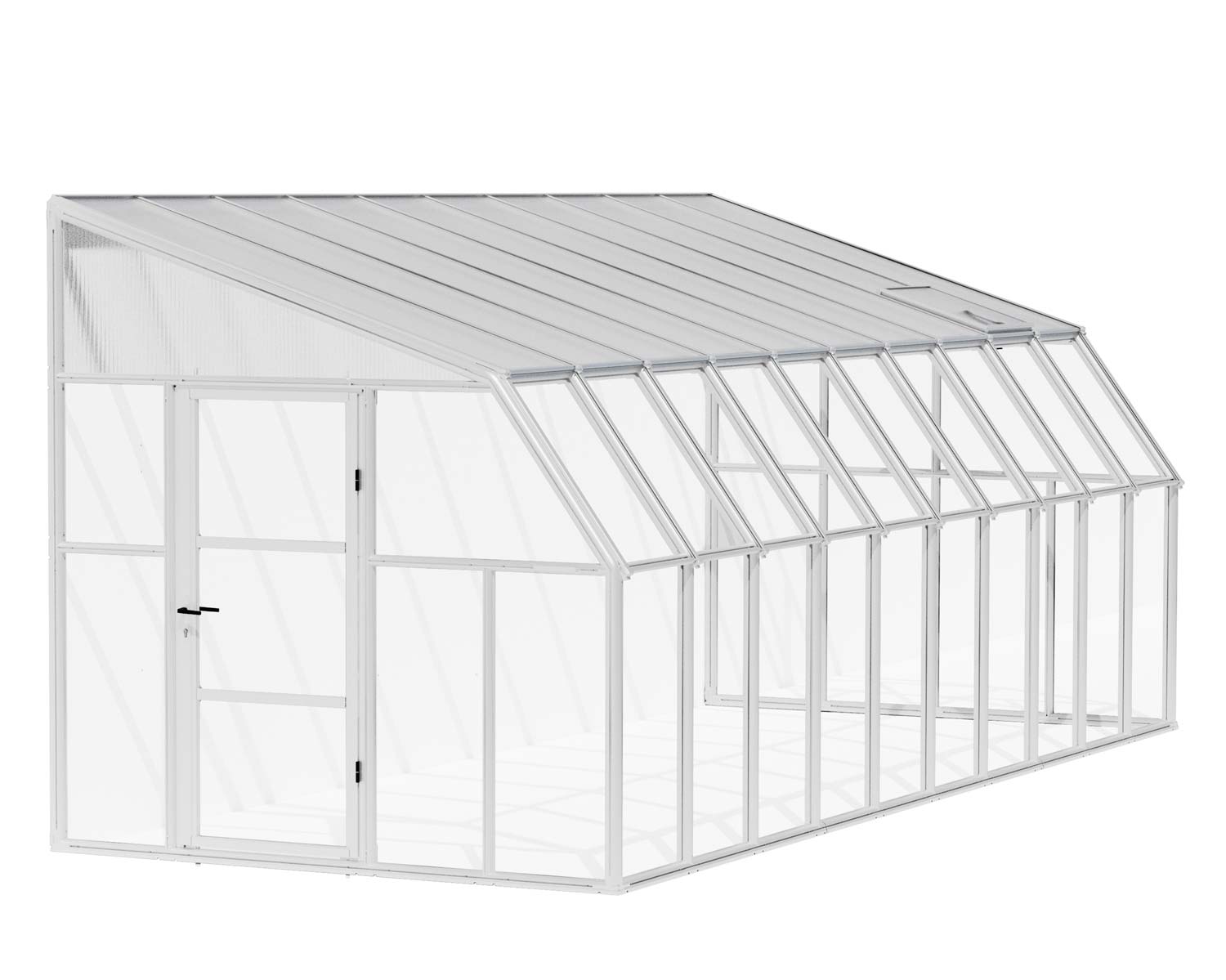 Solarium SunRoom Kit 8 ft. x 20 ft. White Structure & Hybrid Glazing