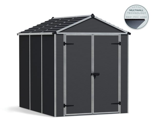 Storage Shed Kit Rubicon 6 ft. x 8 ft. Grey Structure