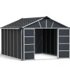 Large Storage Shed With Out Floor Yukon 11 ft. x 13.1 ft. - Grey Polycarbonate Panels And Aluminium Frame