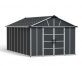 Large Storage Shed Yukon 11 ft. x 17.2 ft. - Grey Polycarbonate Panels And Aluminium Frame