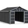 Large Storage Shed With Out Floor Yukon 11 ft. x 17.2 ft. - Grey Polycarbonate Panels And Aluminium Frame