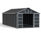 Large Storage Shed With Floor Yukon 11 ft. x 21.3 ft. - Grey Polycarbonate Panels And Aluminium Frame