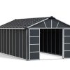 Large Storage Shed With Out Floor Yukon 11 ft. x 21.3 ft. - Grey Polycarbonate Panels And Aluminium Frame