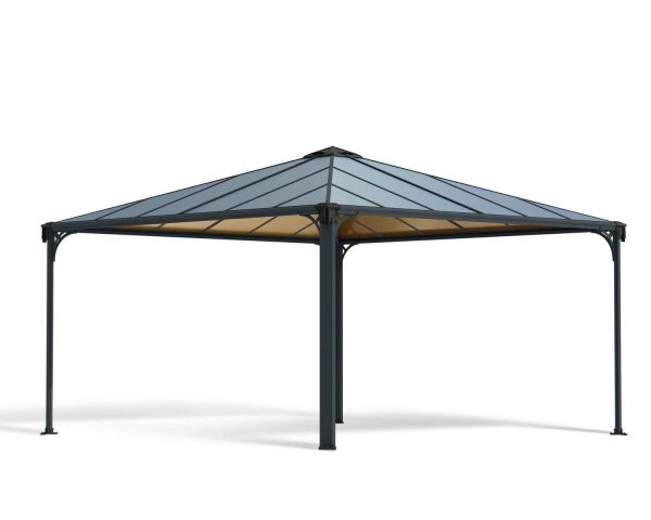 Palermo 14 ft. x 14 ft. Aluminium Gazebo Kit - Grey Structure
