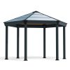 Hexagon Aluminium Grey Gazebo Roma 12' x 14' Kit