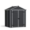 Dark Grey Plastic Shed Rubicon 6 ft. x 5 ft.