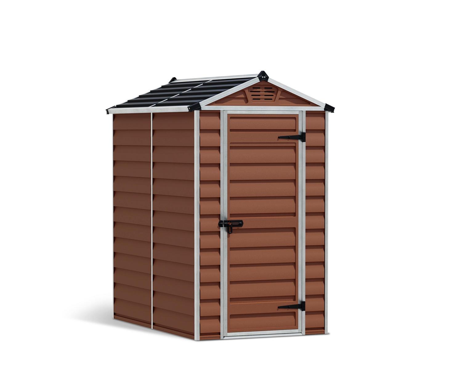 Storage Shed Kit Skylight 4 ft. x 6 ft. Brown Structure