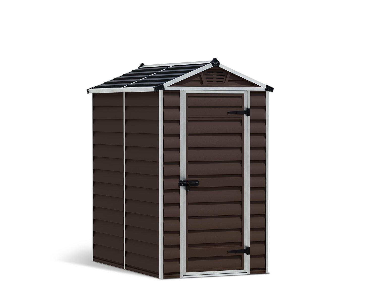Storage Shed Kit Skylight 4 ft. x 6 ft. Brown Structure