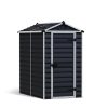 Storage Shed Kit Skylight 4 ft. x 6 ft. Midnight Grey Structure