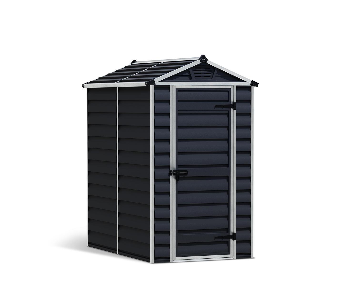 Storage Shed Kit Skylight 4 ft. x 6 ft. Midnight Grey Structure