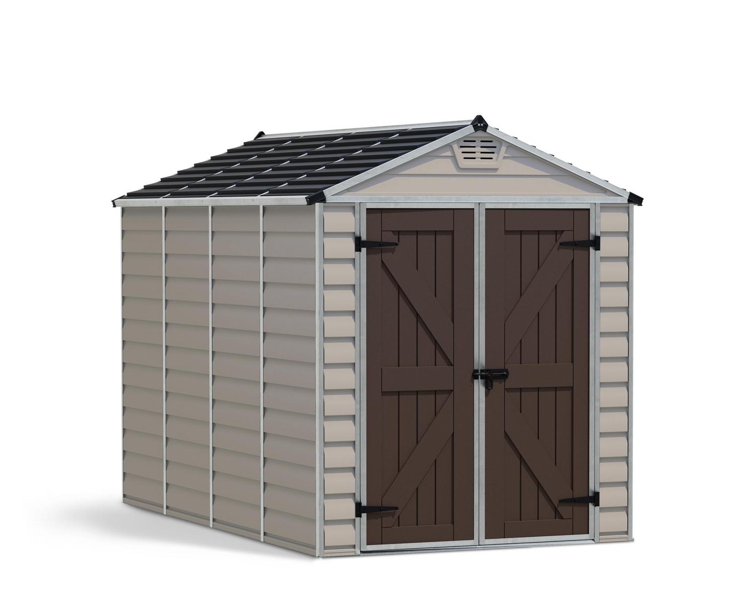 Storage Shed Kit Skylight 6 ft. x 10 ft. Tan Structure