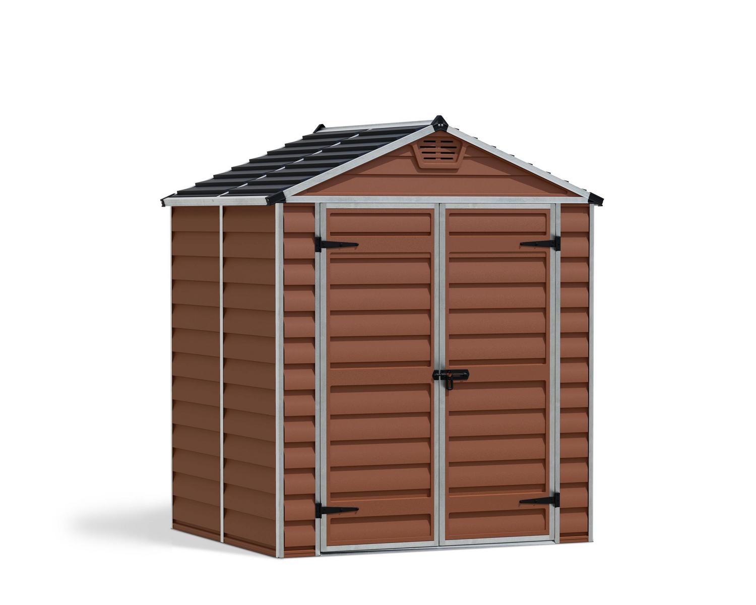 Storage Shed Kit Skylight 6 ft. x 5 ft. Brown Structure
