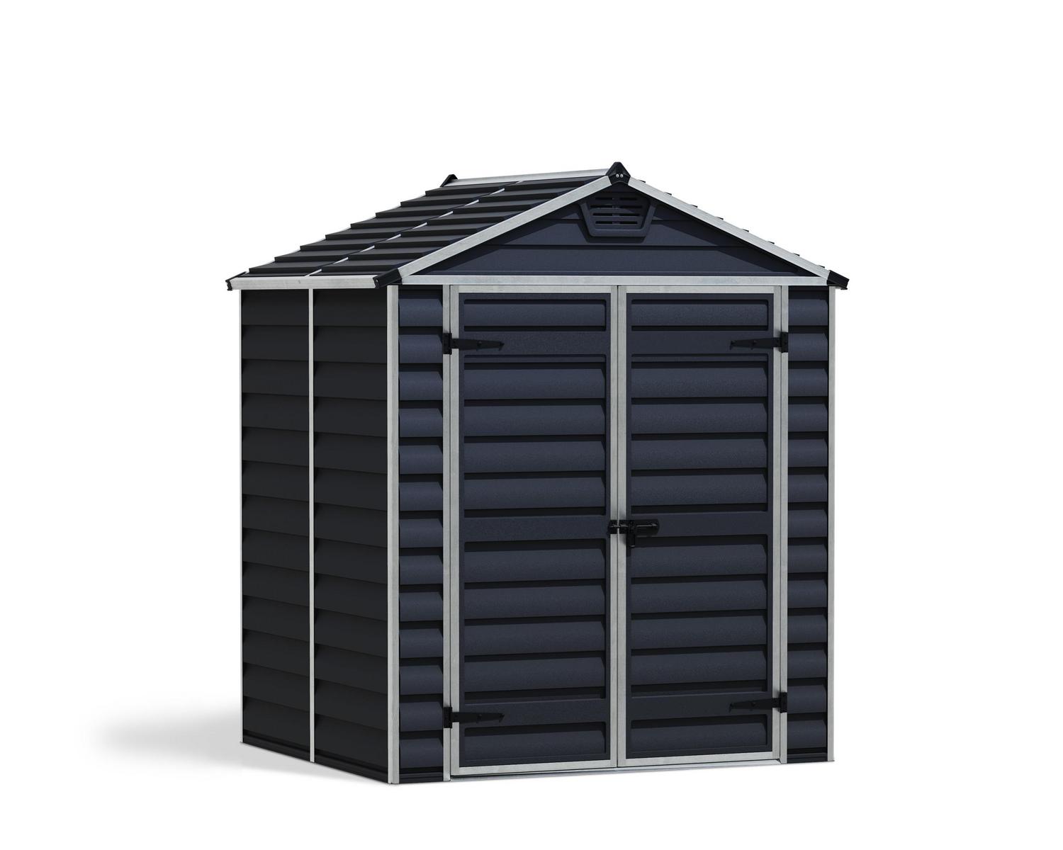 Storage Shed Kit Skylight 6 ft. x 5 ft. Midnight Grey Structure