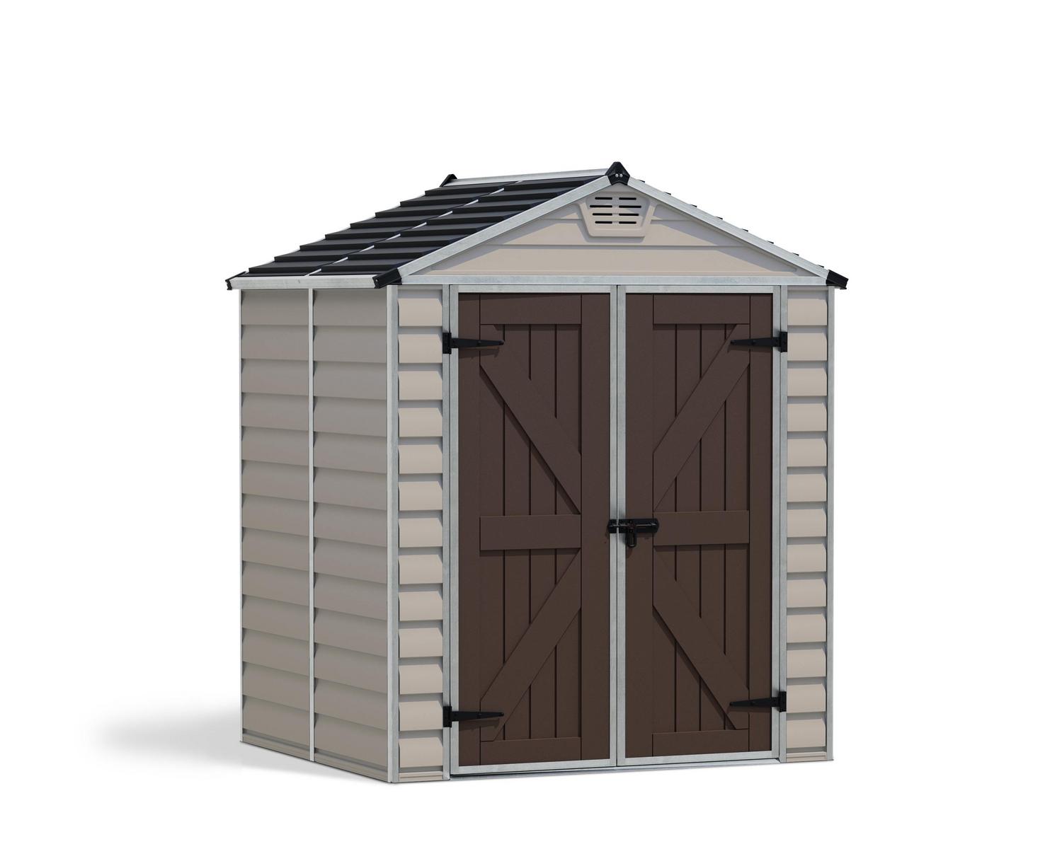 Storage Shed Kit Skylight 6 ft. x 5 ft. Tan Structure