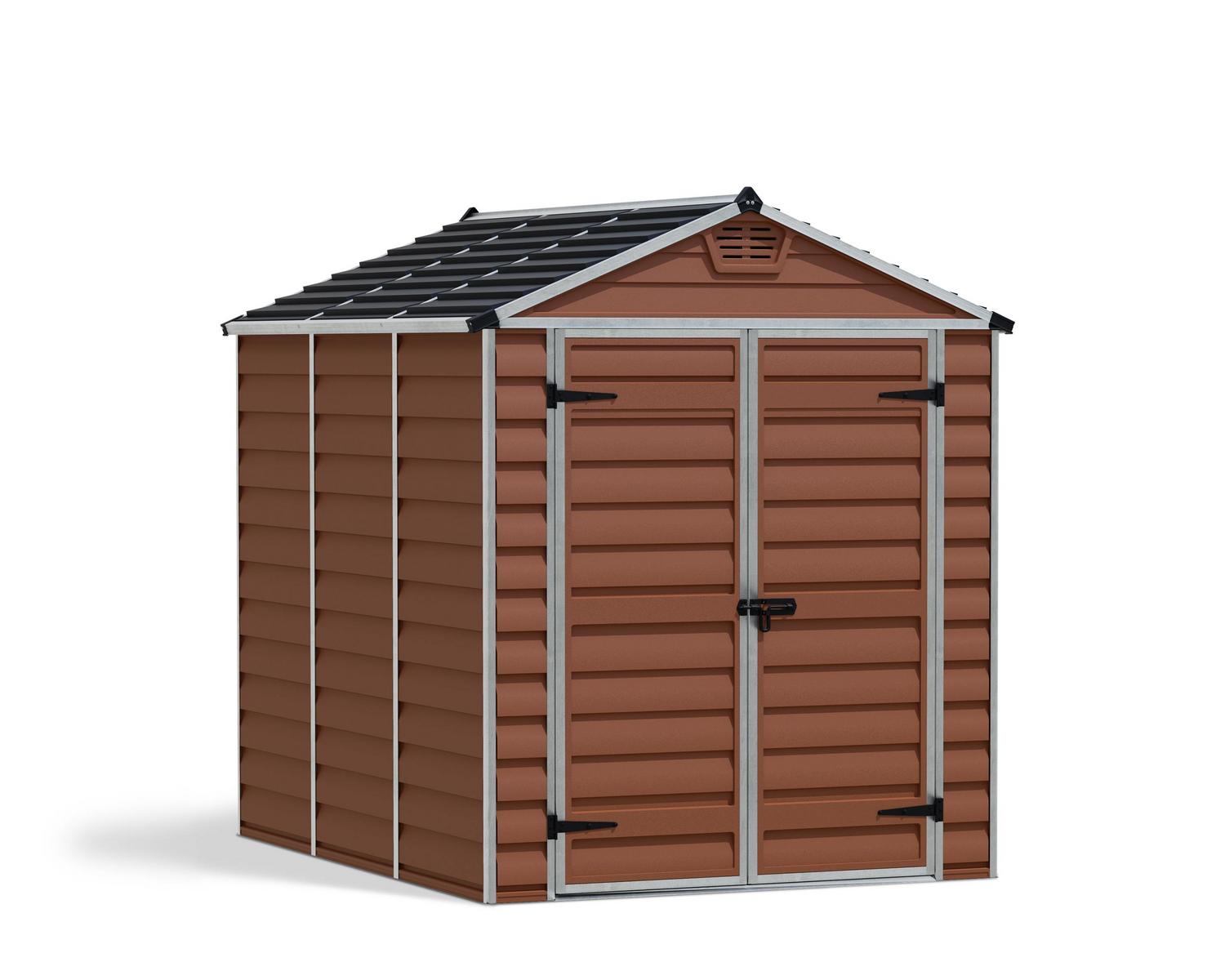 Storage Shed Kit Skylight 6 ft. x 8 ft. Brown Structure