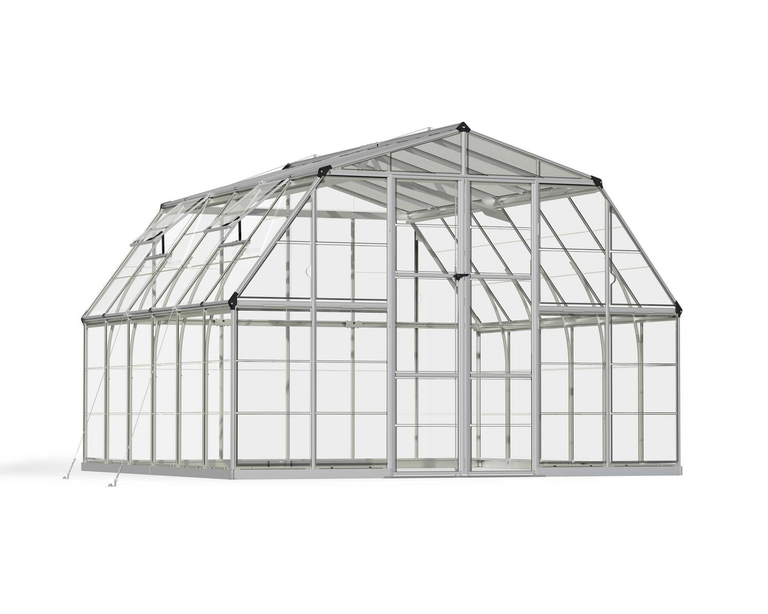 Greenhouse Americana 12' x 12' Kit - Silver Structure & Clear Glazing