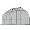 Greenhouse Bella 8' x 12' Kit - Silver Structure & Multiwall Glazing