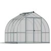 Greenhouse Bella 8' x 8' Kit - Silver Structure & Multiwall Glazing