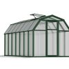 Greenhouse EcoGrow 6' x 14' Kit - Green Structure & Twinwall Glazing