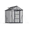Greenhouse Glory 6' x 8' Kit - Grey Structure & Multiwall Glazing