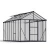 Greenhouse Glory 8' x 16' Kit - Grey Structure & Multiwall Glazing
