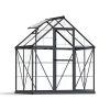 Greenhouse Harmony 6' x 4' Kit - Grey Structure & Clear Glazing