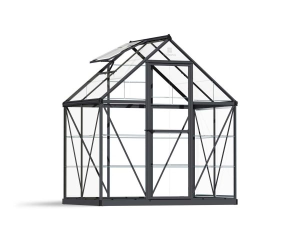 Greenhouse Harmony 6' x 4' Kit - Grey Structure & Clear Glazing