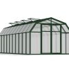 Greenhouse Hobby Gardener 8' x 20' Kit - Green Structure & Twinwall Glazing