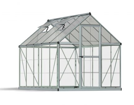 Greenhouse Hybrid 6' x 10' Kit - Silver Structure & Hybrid Glazing