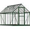 Greenhouse Hybrid 6' x 12' Kit - Green Structure & Hybrid Glazing