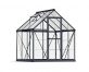 Greenhouse Hybrid 6' x 6' Kit - Grey Structure & Hybrid Glazing