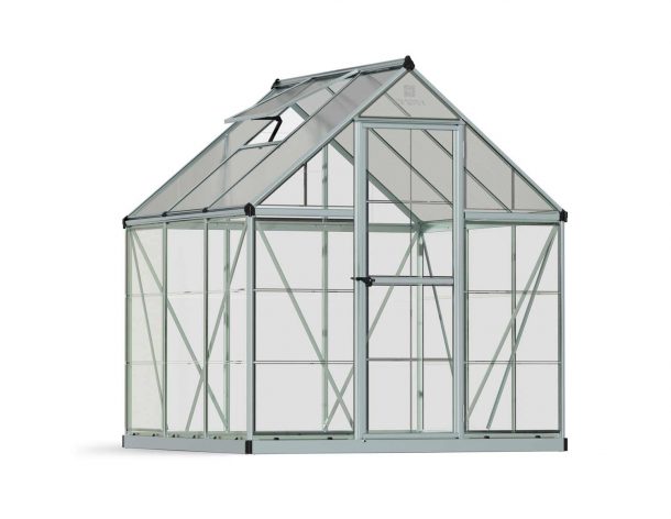 Greenhouse Hybrid 6' x 6' Kit - Silver Structure & Hybrid Glazing