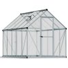 Greenhouse Mythos 6' x 10' Kit - Silver Structure & Multiwall Glazing