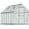 Greenhouse Mythos 6' x 12' Kit - Silver Structure & Multiwall Glazing