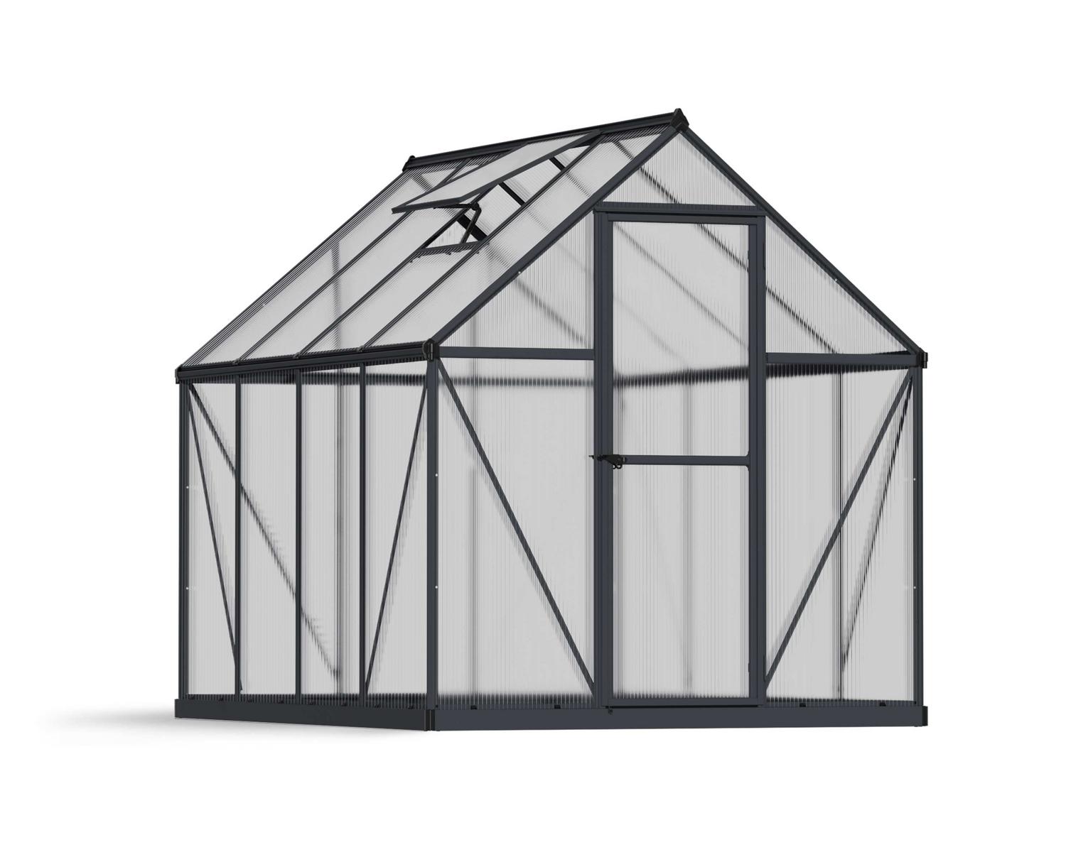 Greenhouses Mythos 6 ft. x 8 ft. Grey Structure & Multiwall Glazing