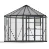 Greenhouse Oasis 12 ft. Kit - Grey Structure & Hybrid Glazing