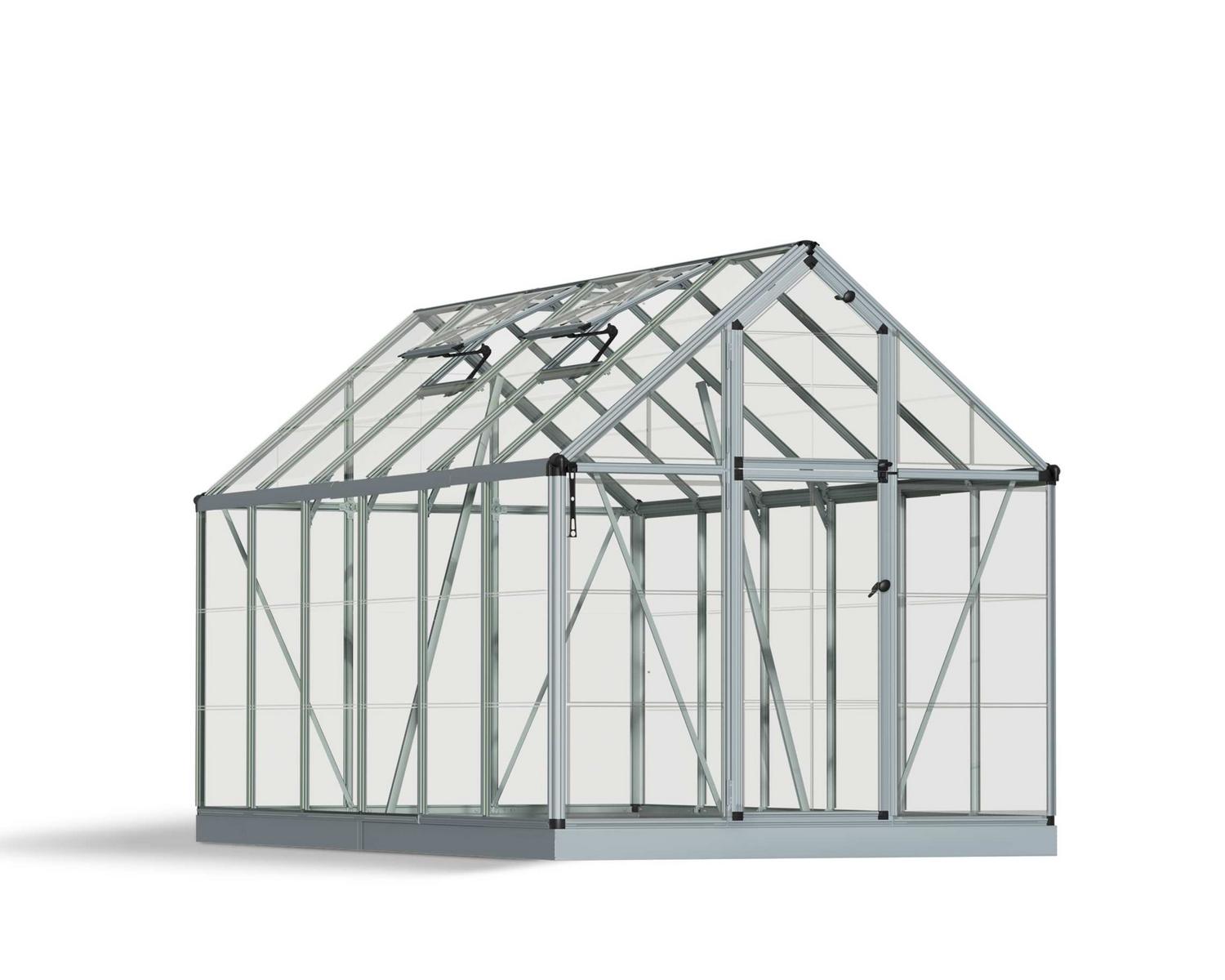 Greenhouse Snap and Grow 6' x 12' Kit - Silver Structure & Clear Glazing