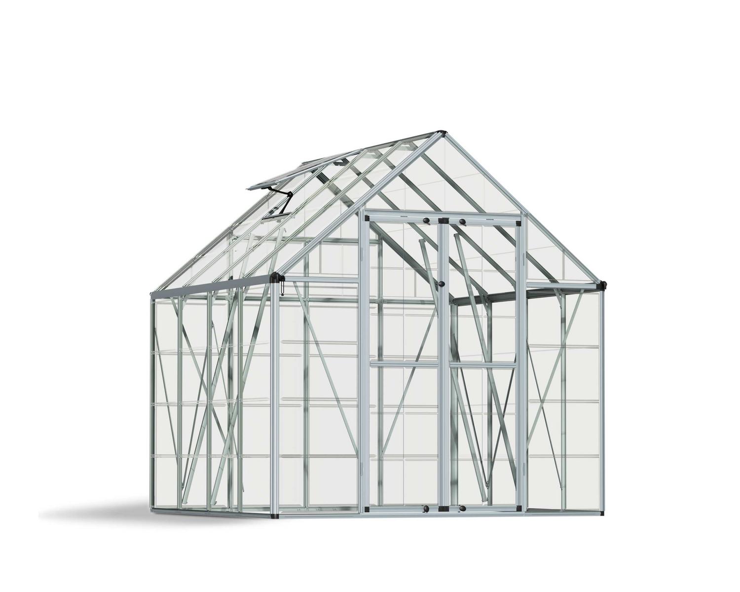 Greenhouse Snap and Grow 8' x 8' Kit - Silver Structure & Clear Glazing