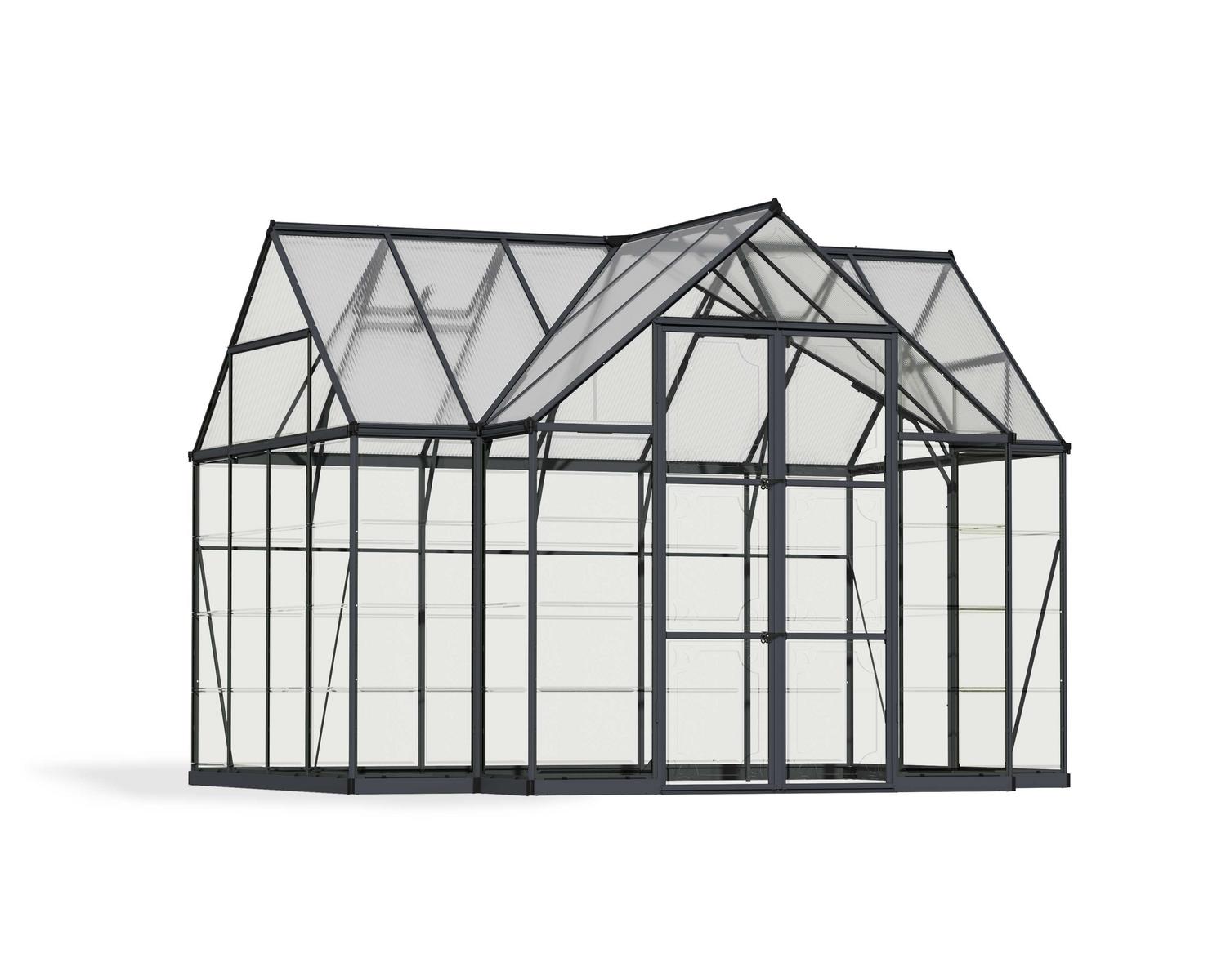 Greenhouse Victory Orangery 10' x 12' Kit - Grey Structure & Clear Glazing