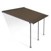 Patio Cover Kit Capri 3 ft. x 4.25 ft. Grey Structure & Bronze Twin Wall Glazing