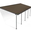 Patio Cover Kit Capri 3 ft. x 9.15 ft. Grey Structure & Bronze Twin Wall Glazing
