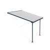Patio Cover Kit Feria 3 ft. x 3.05 ft. Grey Structure & Clear Multi Wall Glazing