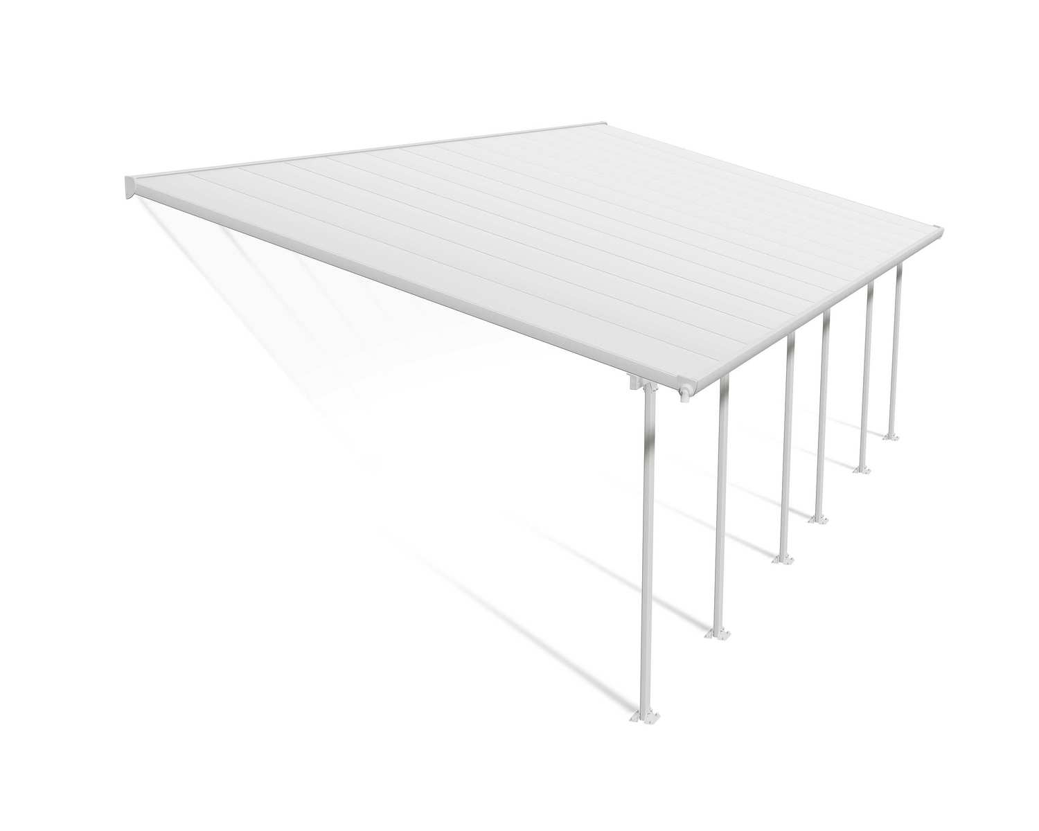 Patio Cover Kit Feria 4 ft. x 8.50 ft. White Structure & White Multi Wall Glazing