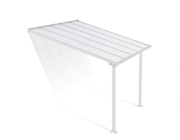 Patio Cover Kit Olympia 3 ft. x 3.05 ft. White Structure & White Multi Wall Glazing