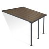 Patio Cover Kit Olympia 3 ft. x 4.25 ft. Grey Structure & Bronze Multi Wall Glazing