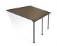 Patio Cover Kit Olympia 3 ft. x 5.46 ft. Grey Structure & Bronze Multi Wall Glazing