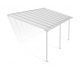Patio Cover Kit Olympia 3 ft. x 6.10 ft. White Structure & Clear Multi Wall Glazing